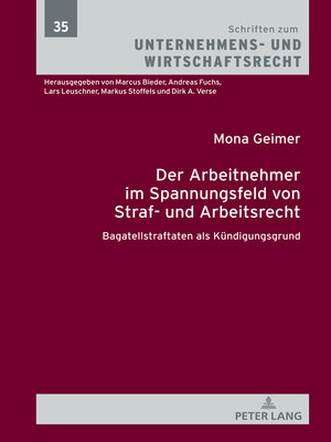 cover image of Der Arbeitnehmer im Spannungsfeld von Straf- und Arbeitsrecht